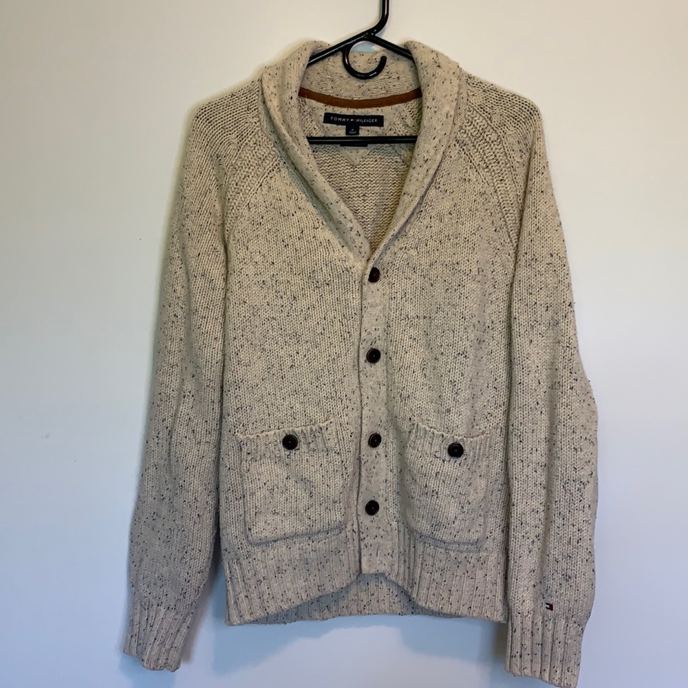 Tommy Hilfiger Oatmeal Knit Cardigan